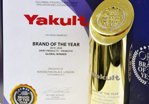 YAKULT É PREMIADA COM O GLOBAL WORLD AWARD PELO TERCEIRO ANO CONSECUTIVO